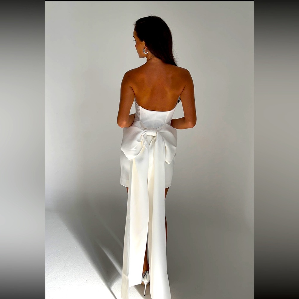 MESHKI mini bow dress